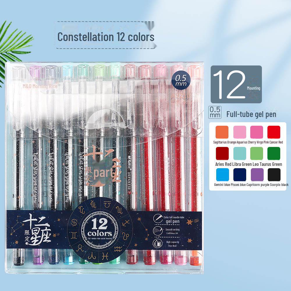 24/36-Color Neutral Pen Set - Versatile Water-Based Pens for Students & Note-Taking