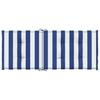 High Back Cushions 6 pcs Blue & White Striped Fabric