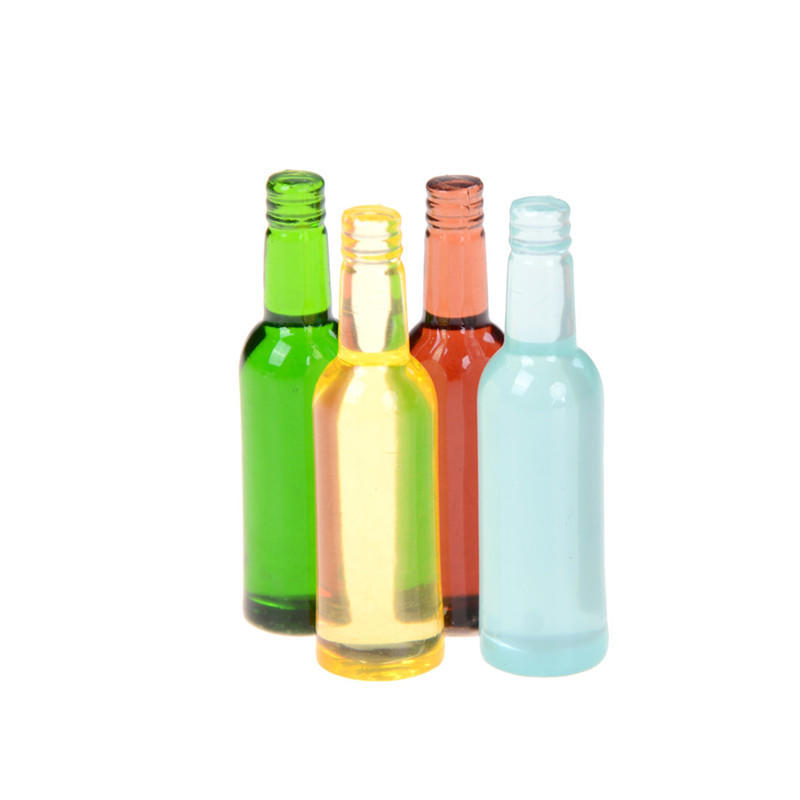 Kisangel 24 Miniatur Weinflaschen - Realistische Puppenhaus Deko