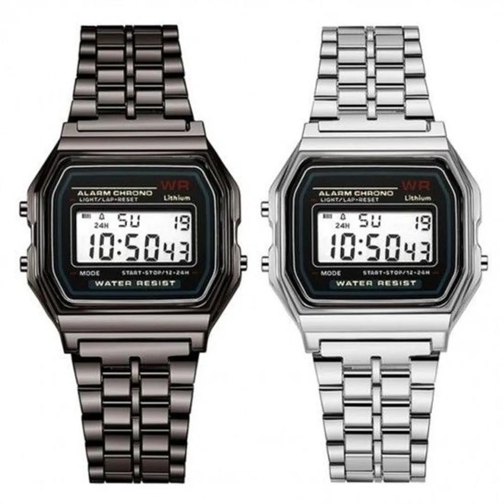 Simple square wristwatch analog stopwatch digital watch women s digital watch square digital watch black