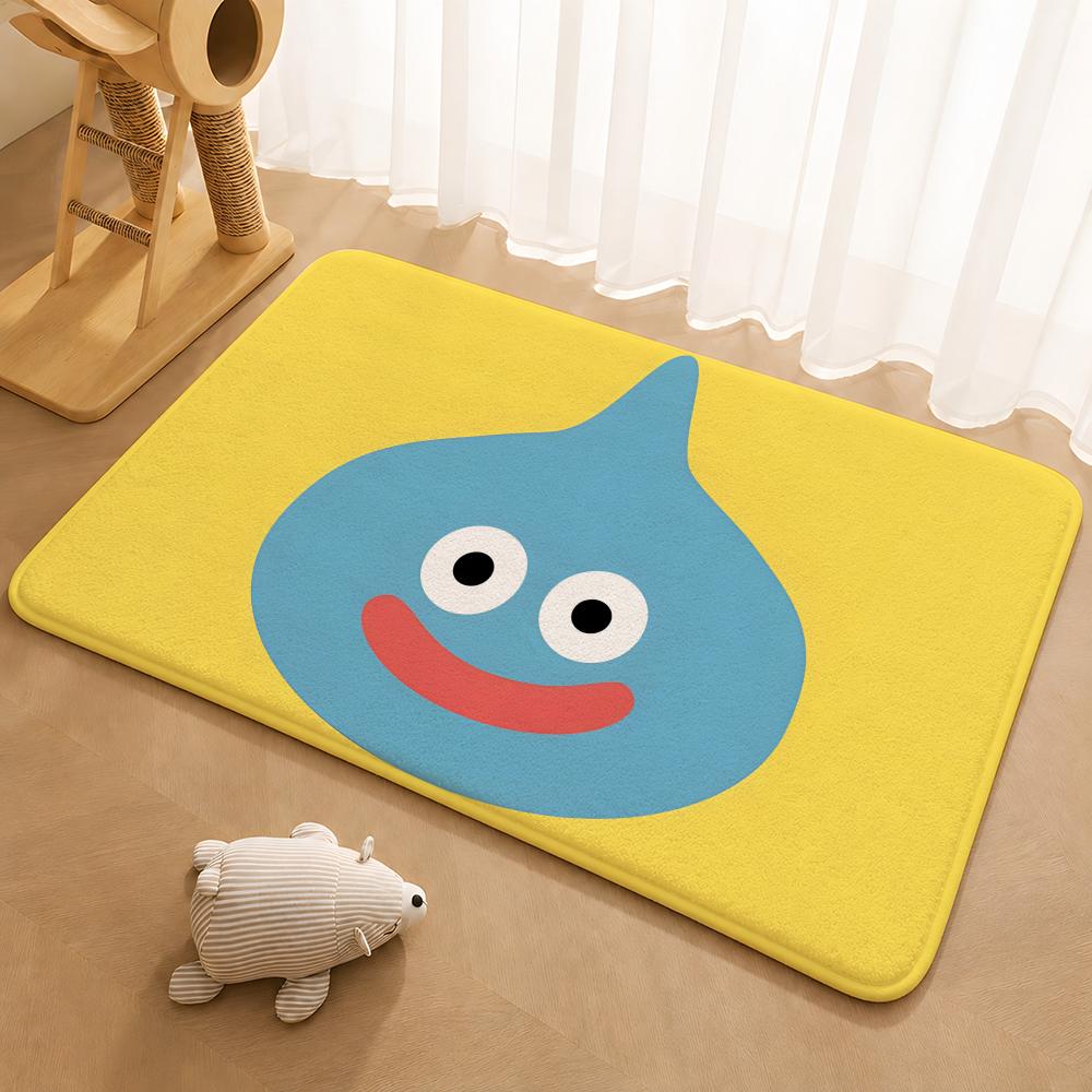 Slime Morimori Dragon Quest Floor Mat Floor Mat Soft Flannel Non-Slip Door Rug for Living Room