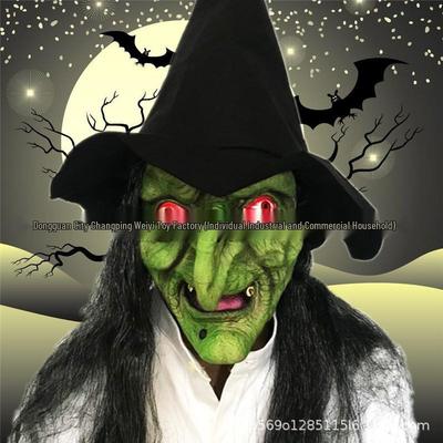 Halloween Scary Witch Hair Mask for Haunted House & Escape Room Costumes