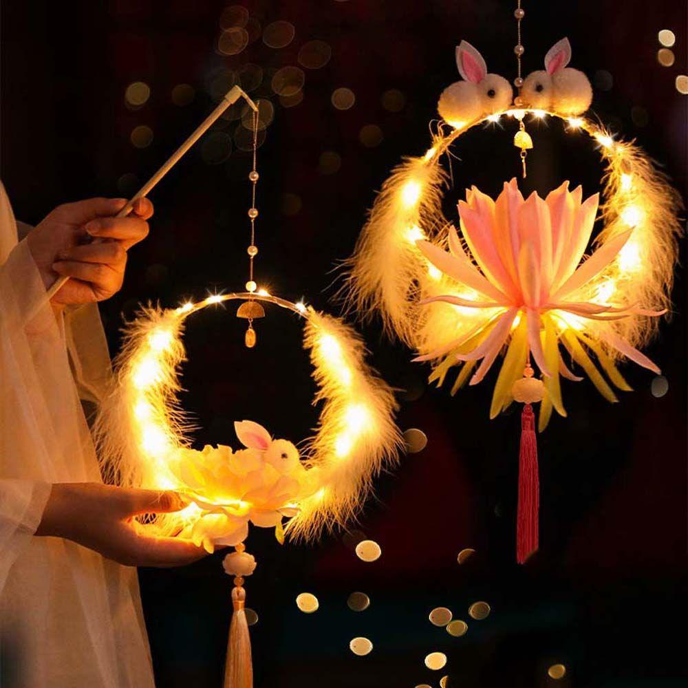 

Украшение дома ручной работы Середина осени Фонарь Середина осени Лампа Кролик Подвесной светильник Фестивальный фонарь