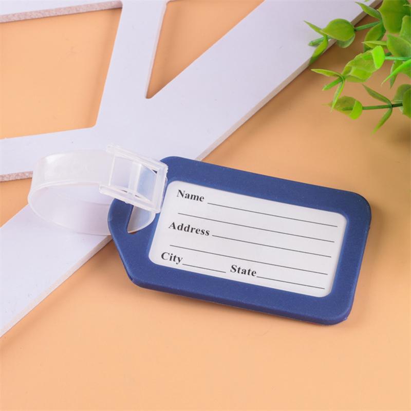 1/10pcs Luggage Tags Suitcase Label Bag Travel Boarding Pass Accessories Luggage Bag Tag Name Address ID Label Plastic Luggage