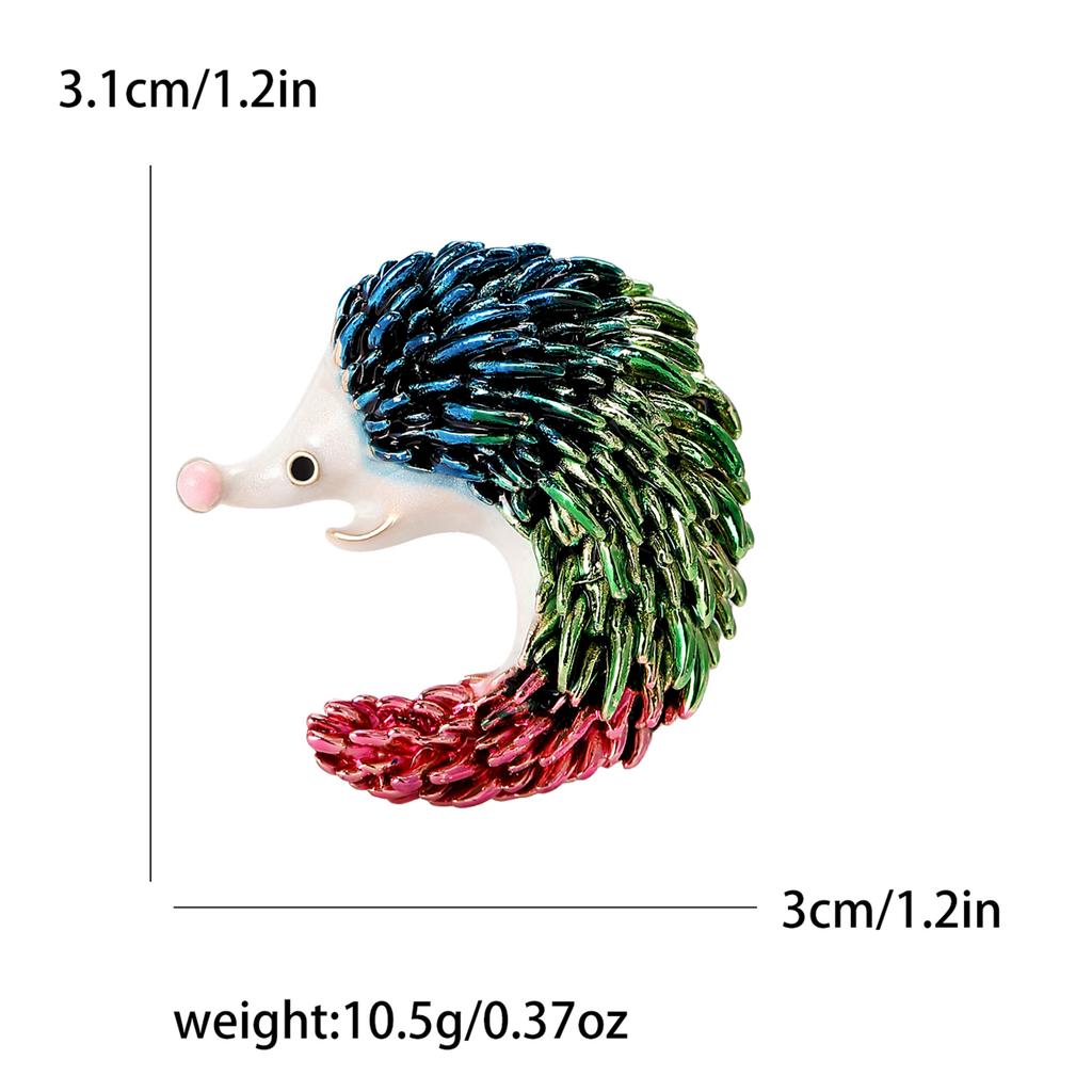 Enamel Hedgehog Brooches for Women Unisex Small Animal Pins Banquet Party Backpack Gifts Jewelry Accessories