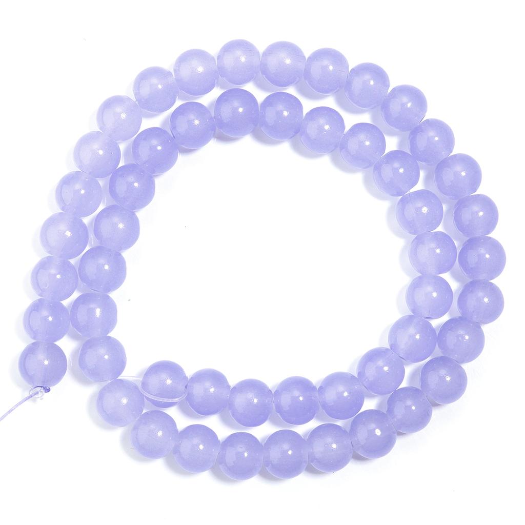 1 Strand 6/8mm Solid Color Glass Beads Loose Spacer Round Beads For Jewelry Making DIY Handmade Bracelet Necklace Accessories