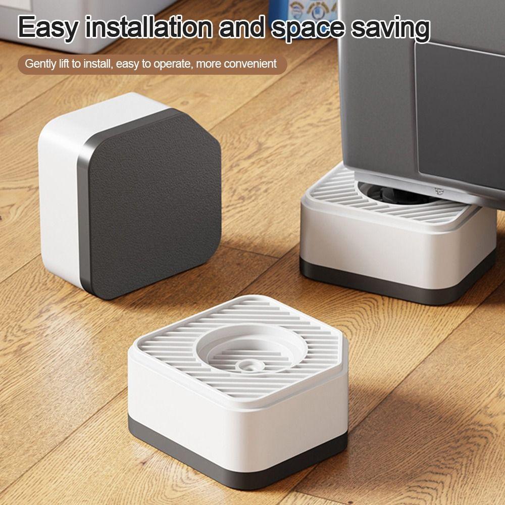 4pcs Set Anti Slip Washer and Dryer Pedestals Height Extenders Noise Cancelling Anti Vibration Pads Shock Absorption