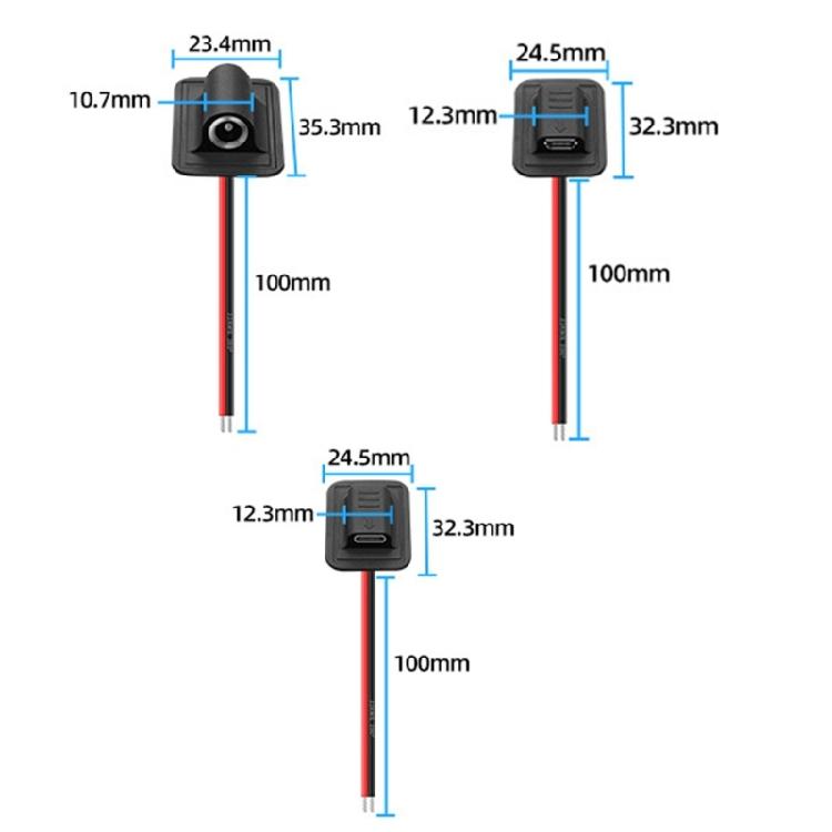 Compactly 10cm Device Power Extension Cable Wire Supports Fast Charging Multiple Peripherals Connection Plastic Housing