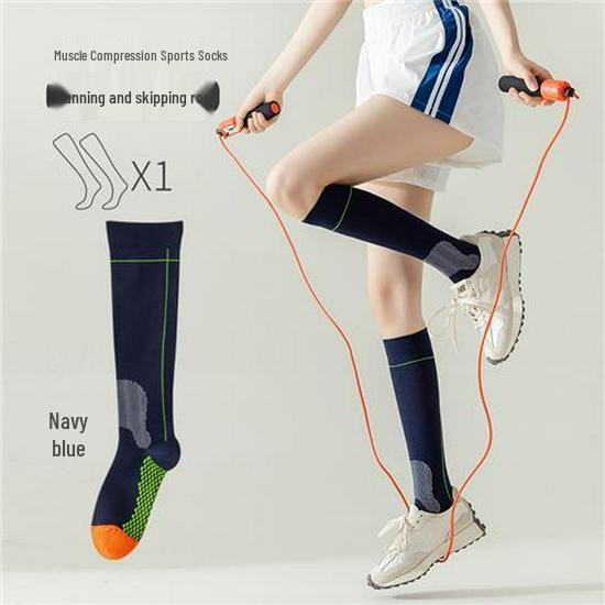 Damen Professionelle Überknie Sport-Socken für Fitness, Laufen und Seilspringen