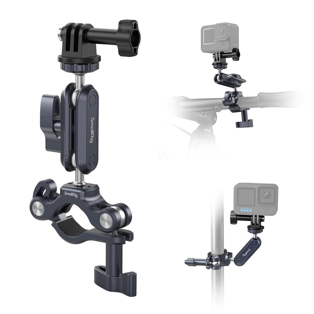 SmallRig Super Clamp for Handlebar Mount with Action Camera Weight Ideal for Action Cameras and Product 4191 GoPro/DJI/Insta 360, Mount, 360-Degree