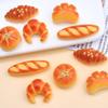 Cartoon Cream Glue Resin Simulation Croissant Decoration Accessory for DIY Jewelry, Hairpin, Shoe Buckle