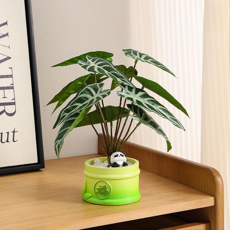 

Креативные украшения из смолы для дома в виде панды в стиле Ins, суккулентные растения в маленьких горшках для дома, гостиной, офиса, украшения для рабочего стола, подарки