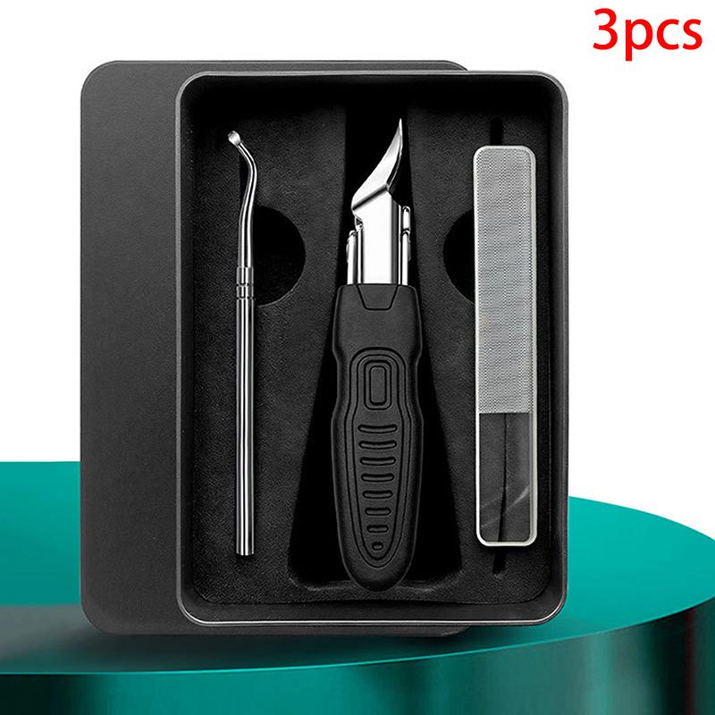 3-In-1 Anti-Splash Nail Clippers Multi-Style Ingrown Toenail Cuticle Cutter Diagonal Pliers Household Nail Trimmer Manicure Tool