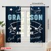 2pcs,2D Plane Printing Pattern Curtains Grandson Quotes Collage Versatile Polyester (without Rod) Decorations Inside Use for