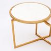 Gold EPL 2-Tier Round Marble Table – Elegant Accent Side Table for Living Room & Bedroom