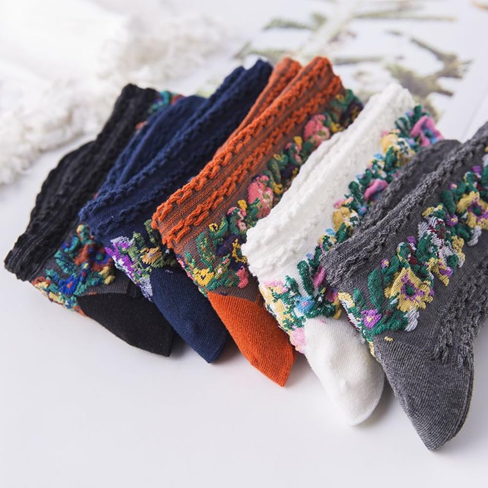 FASELE Ankle Cute Cotton with a Retro Floral Perfect for and Stylish and and These Socks Are Perfect for Everyday and All A Great Gift Women's Socks,