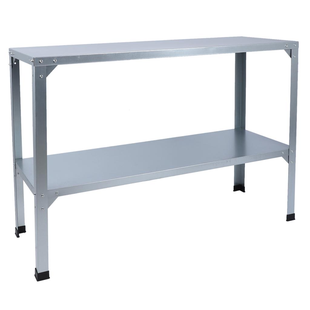 Metal Potting Bench 120KG Load Bearing Galvanized Iron Double Layers Greenhouse Potting Table with