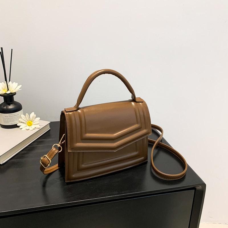 Women'S Bag Small Square Bag Press Shell Versatile Shoulder Bag Foreign Style Handbag Fashion Messenger Bag