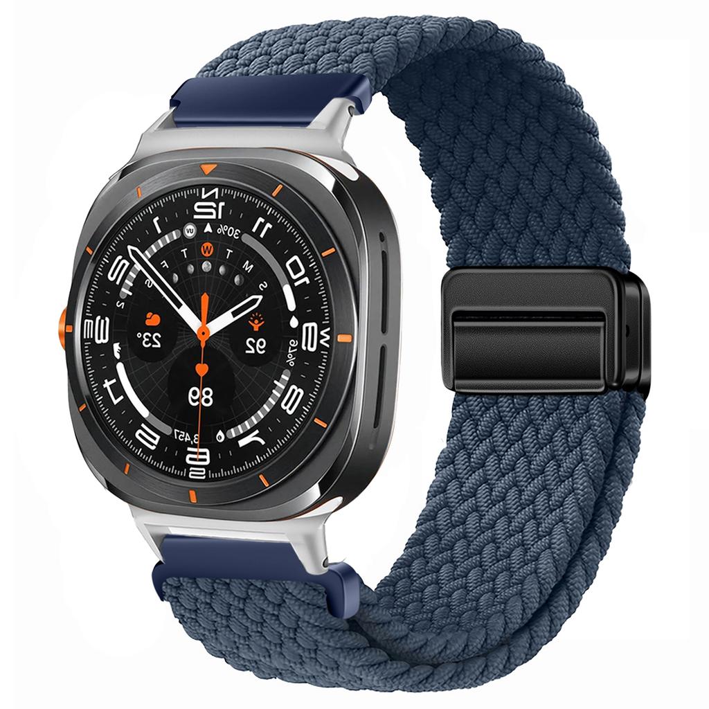 For Samsung Galaxy Watch Ultra Strap 47mm Accessories Magnetic Nylon Braided sport Bracelet Correa Galaxy Watch 7 Ultra Band
