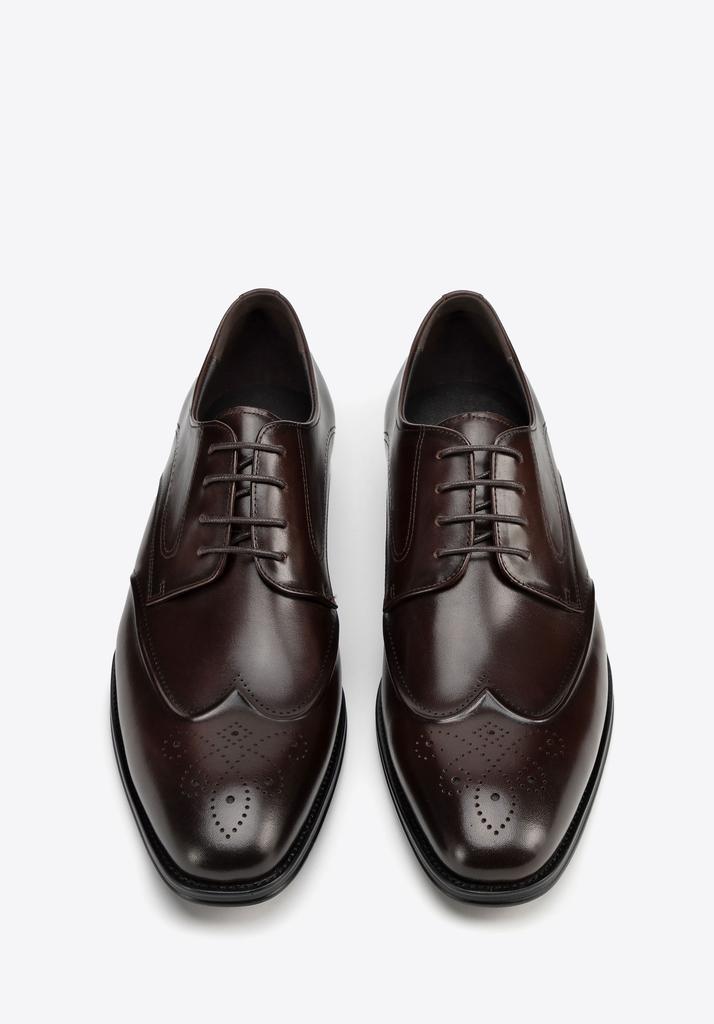 Wittchen Herren-Brogues aus echtem Leder, Dunkelbraun, Dunkelbraun, Echtes Leder