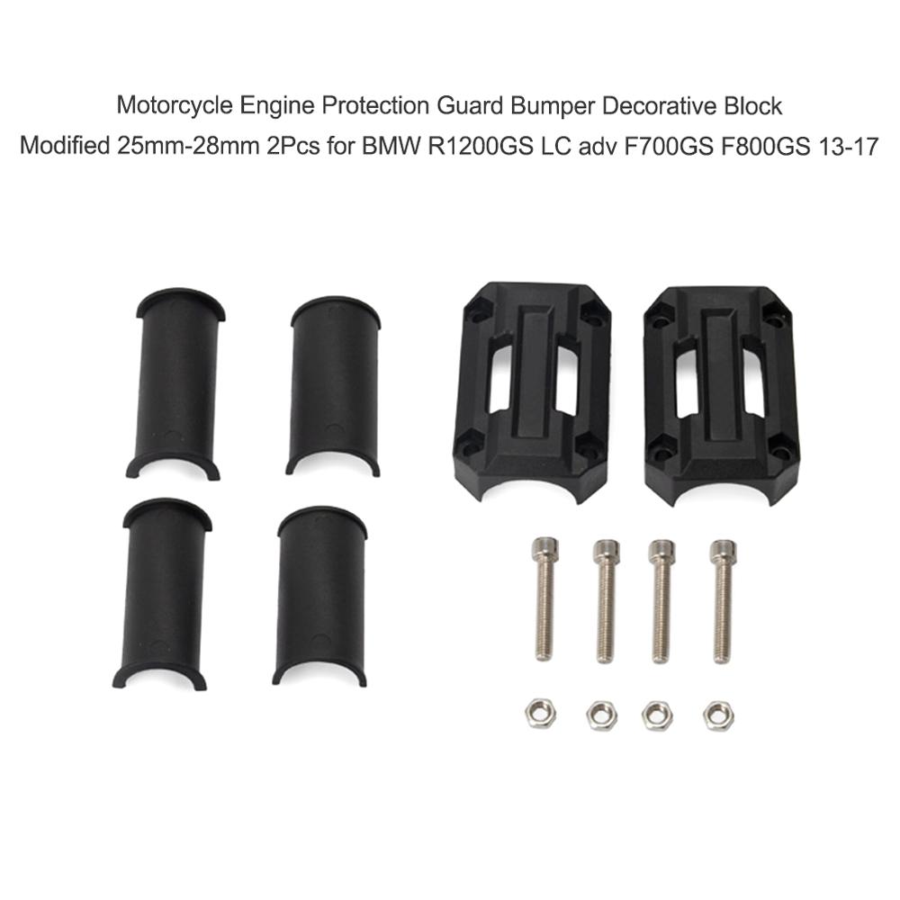 Motorcycle Engine Protection Guard Bumper Decorative Block Modified 25mm-28mm Shock Bar 2Pcs for