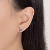 Mode transfrontalière: Boucles d'oreilles en Zircon Violet au Design Unique pour un Style Élégant
