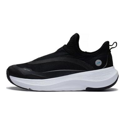 Weiche Go Reflektierende Rutschfeste Abriebfeste Atmungsaktive Low-Top Freizeitschuhe Damen Sneaker Schwarz AGLT106-2