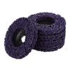 Hilitand 5Pcs Poly Strip Wheel Disc Paint Rust Removal Tool Clean Quality Angle Grinder Discs 10000rpm 60# (Purple)