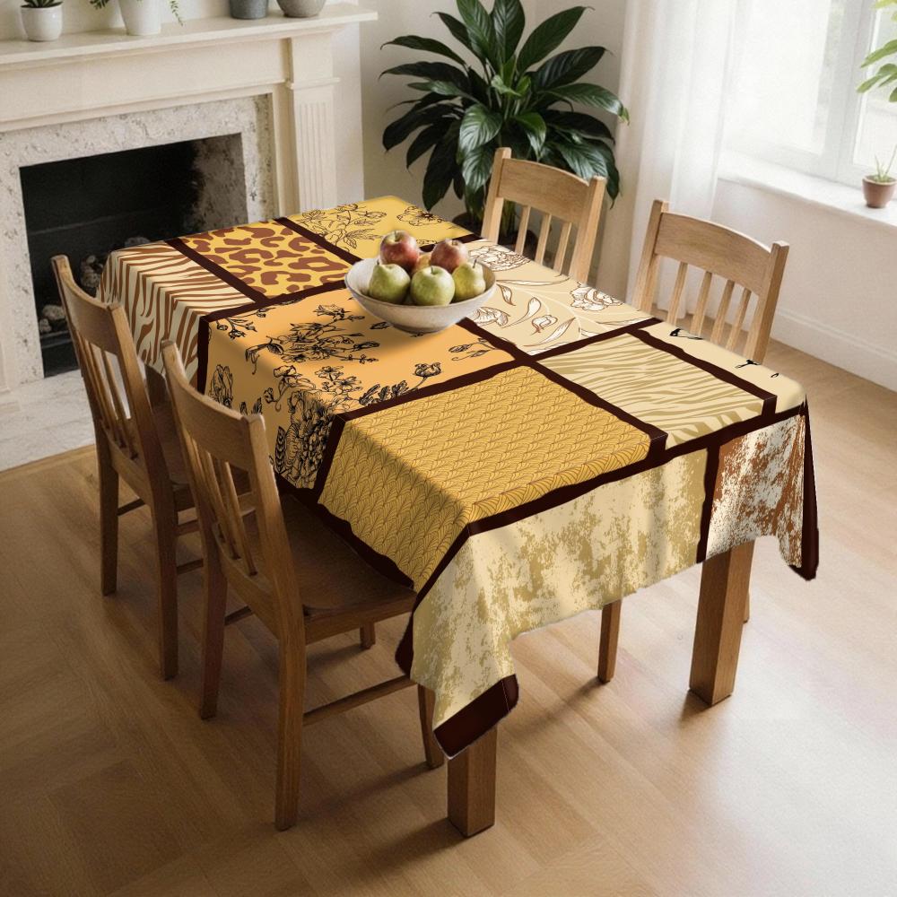 VIKAMA Bohemien Eclectisch Kunst Tafelkleed Huis Eettafel Decor Creëert Natuurlijke Exotische Sfeer Machine Wasbaar, Kleurvast 140x180cm