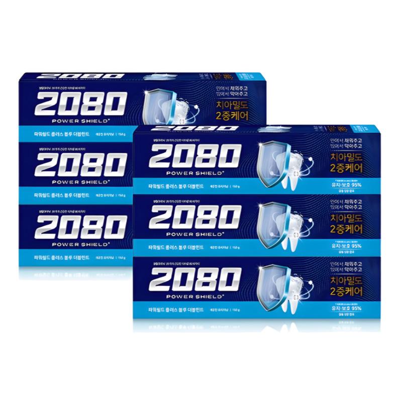

2080 Power Shield Toothpaste Blue Double Mint 150g 6Packs Korean Toothpaste