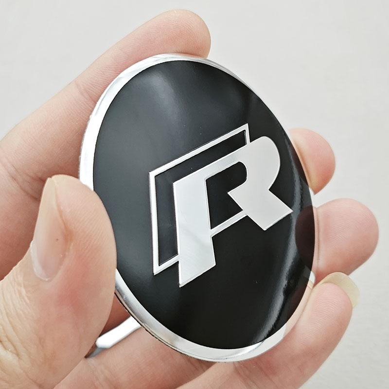 2026 Hot For VW VOLKSWAGEN 4pcs 65mm Car Hub Center Wheel Caps Sticker Logo R Badge Decal For Volkswagen VW Sagitar Passat Beetl