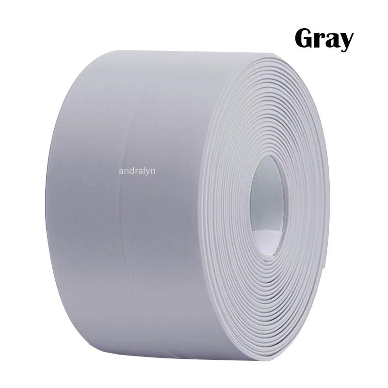 Pvc Waterproof Sealing Tape for Bathroom Bath Toilet Kitchen Self-adhesive Sealing Strip Caulk Tape Wall Sticker Mold Proof Tape