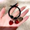 Korean Style Cherry Elastic Hair Tie - Durable, No Damage Ponytail Holder, Mori Style Headwear