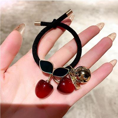 Koreanischer Stil Kirsch Elastisches Haargummi - Langlebig, Beschädigungsfreier Pferdeschwanzhalter, Mori-Stil Kopfschmuck