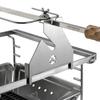 Portable BBQ Rotatable Rotisserie Rack Stainless Steel Two Heights Adjustable Roast Grill Outdoor