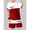 Boys' Fashionable 3D Printed Casual Short Sleeved Shorts Set
