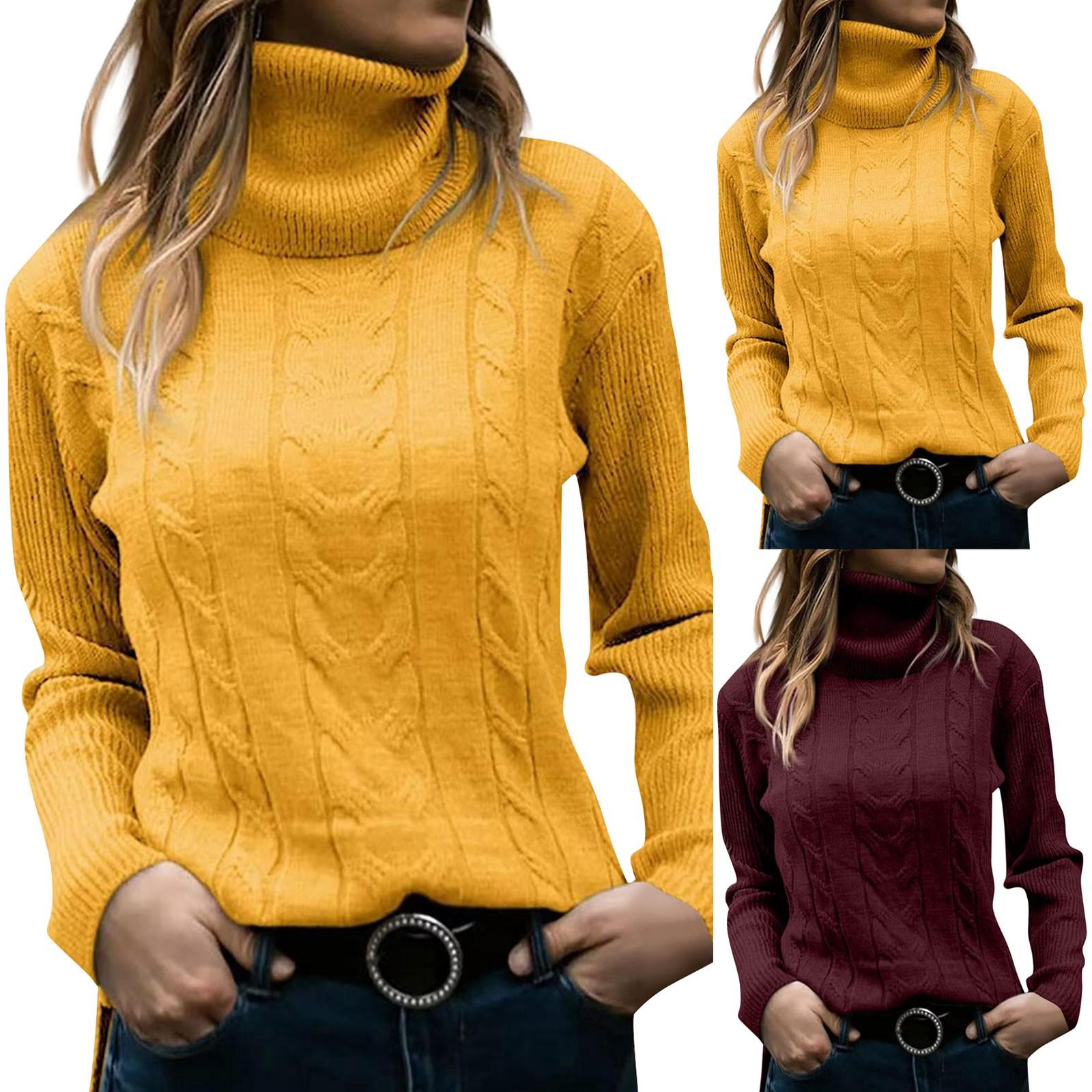 

Женский повседневный однотонный вязаный свитер с лацканами, винтажный вязаный свитер S винный