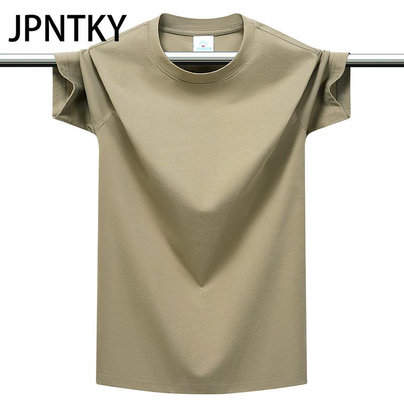 JPNTKY Cotton Short Sleeve T-shirt Men's Fashion Loose Half Sleeve Shirt Printed Compassionate Shirt