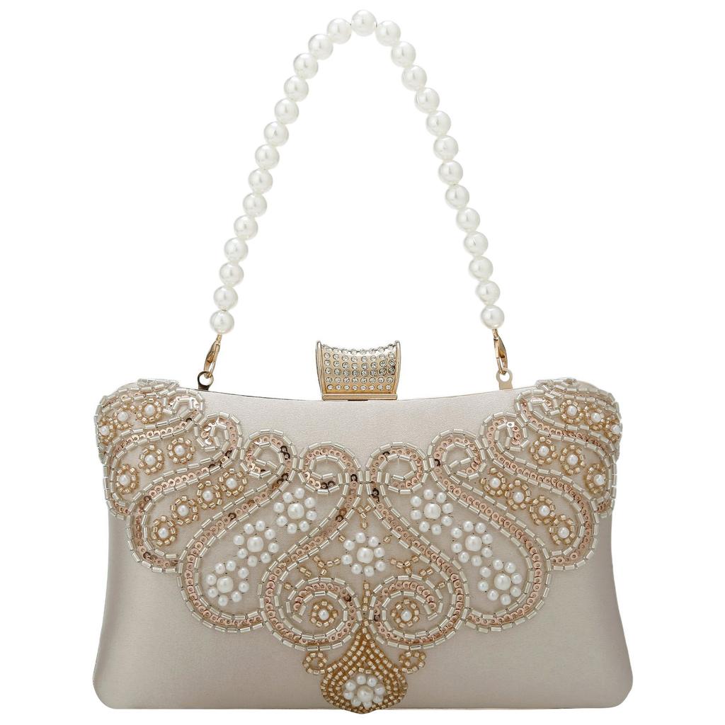Women Beaded Clutch Evening Bag Fashion Rhinestone Diamond Wedding Handbag Bridal Purse for Cocktail Party Prom