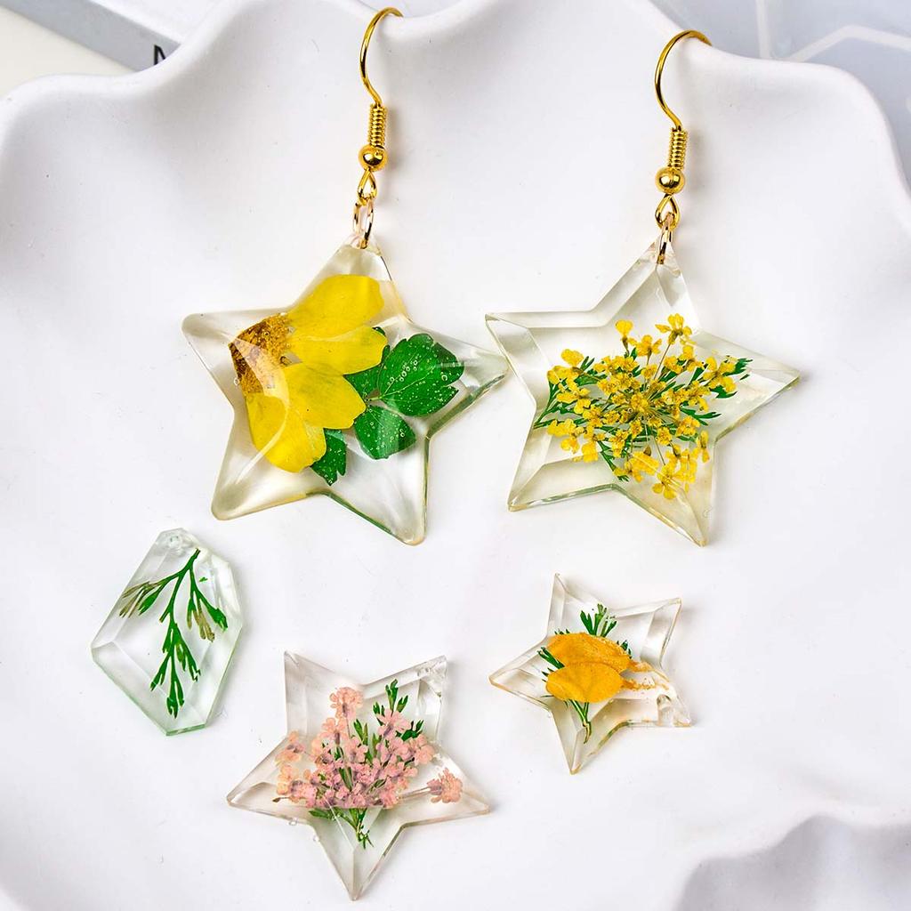 Earring Pendant Epoxy Silicone Mold DIY Star Moon Cloud Shape Keychain Necklace Charms Crafts Making UV Resin Jewelry Molds