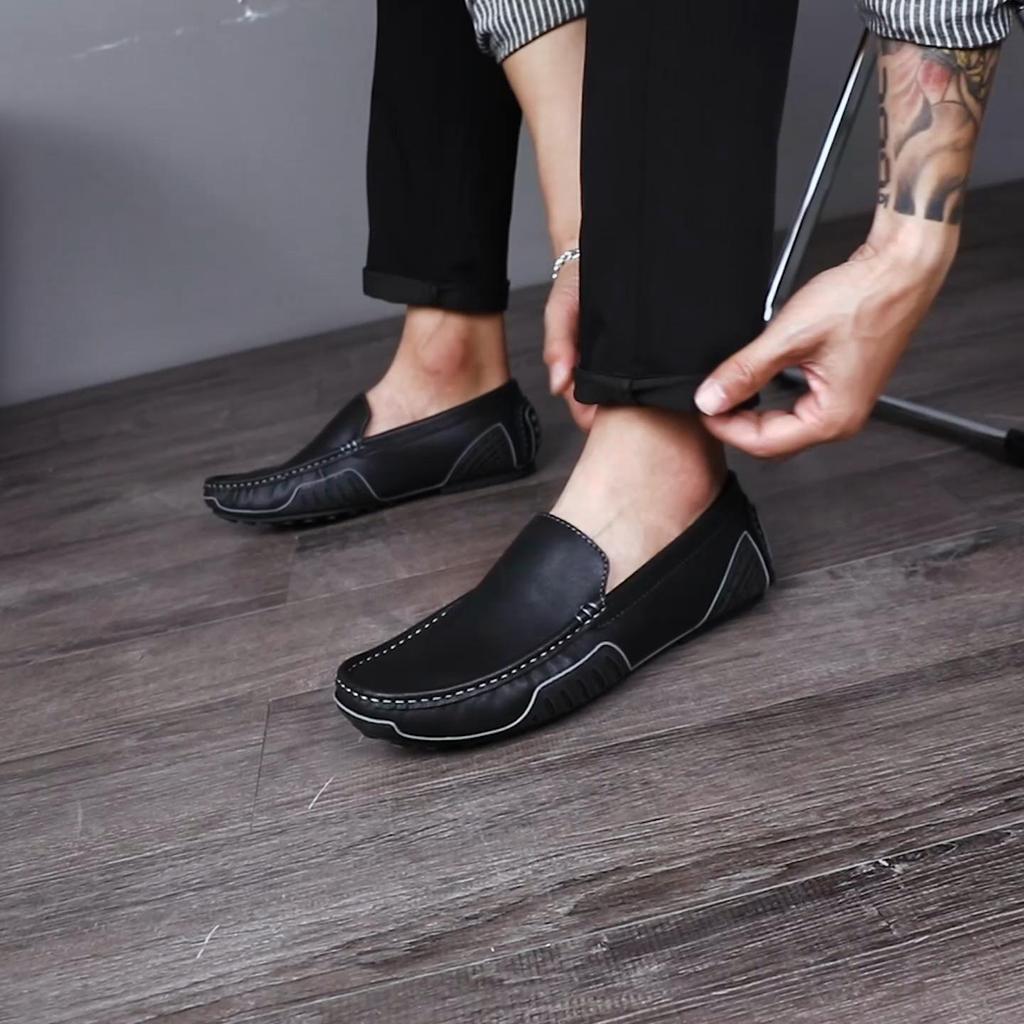 Men's Moccasins Casual Leather Shoes Slip On Loafers