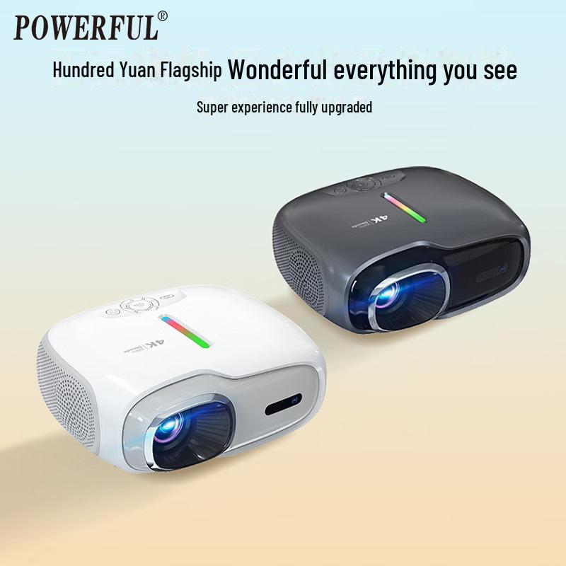 Qiangpu HD Android Smart Projector: Portable Voice-Activated Home Theater for Living Room Use