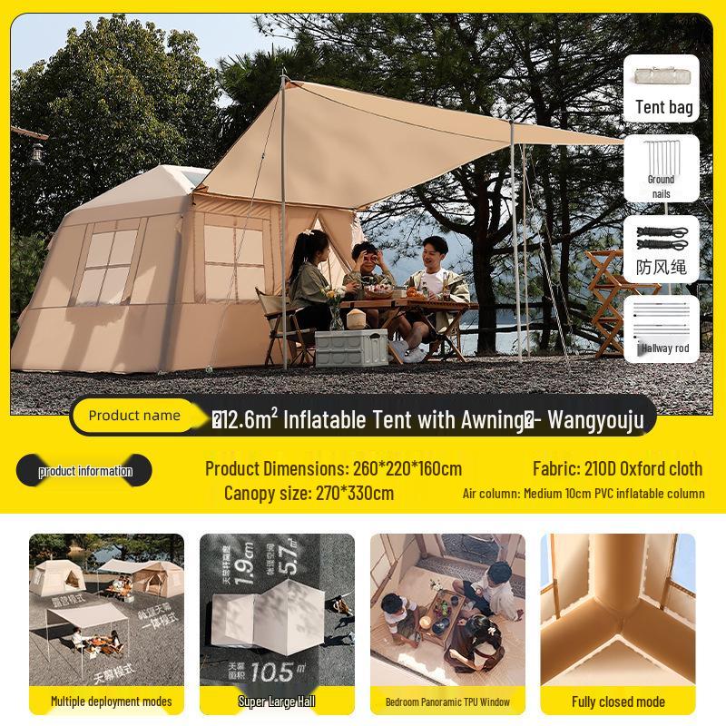 Arctic Wolf Stormproof Inflatable Camping Tent Set