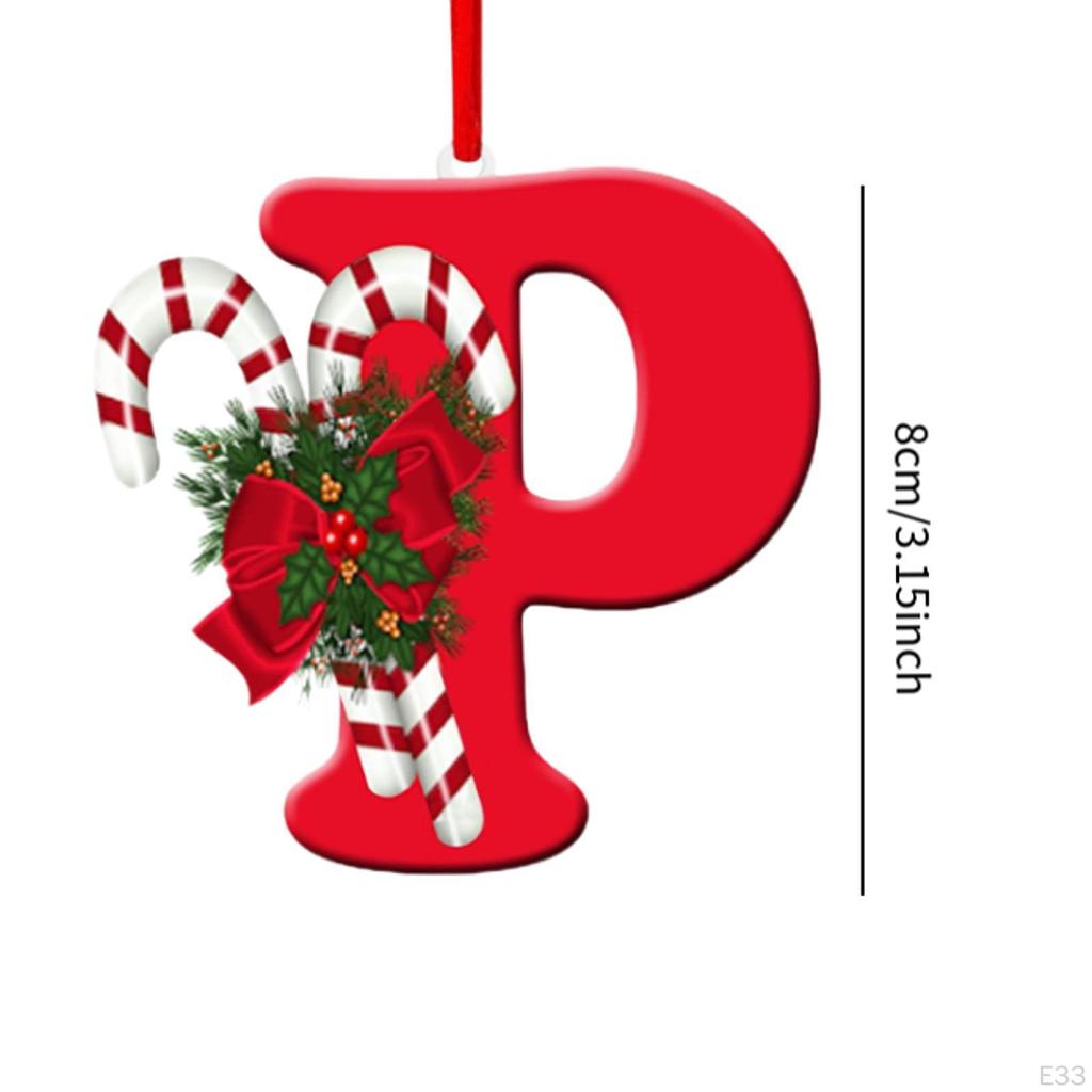 Alphabet-Christbaumschmuck für Feiertagsdekoration und Feiern