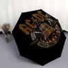 1 Stück ACDC Band Automatik-Regenschirm mit praktischem Dreifachschirm und 8 Eisenstreben - geeignet für den täglichen Gebrauch im Freien