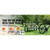 SucceBuy Remolque de Carga para Bicicleta de 160 lbs Plegable para Almacenamiento Carrito de Carro de Bicicleta con Ruedas de 16" Reflectores de Seguridad Se Adapta a Ruedas de Bicicleta de 22"-28"