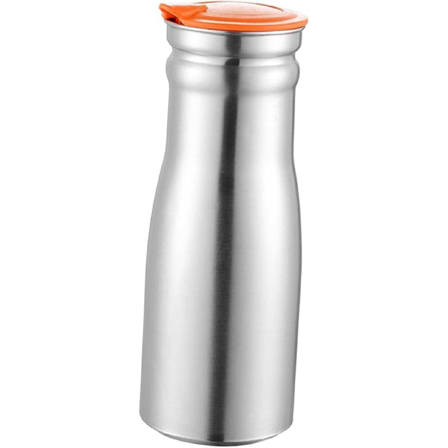 Generic 1L Household Cool Kettle with Lid,Stainless Bottle,Insulated Kettle,Tea Coffee Maker for Restaurant, Orange