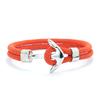 Stile Marino 10 Colori Bracciale con Ancora per Uomo Cavo di Grado A da 4 mm Braccialetto Nautico Braccialetto per Surf Accessori da Spiaggia Pulseria