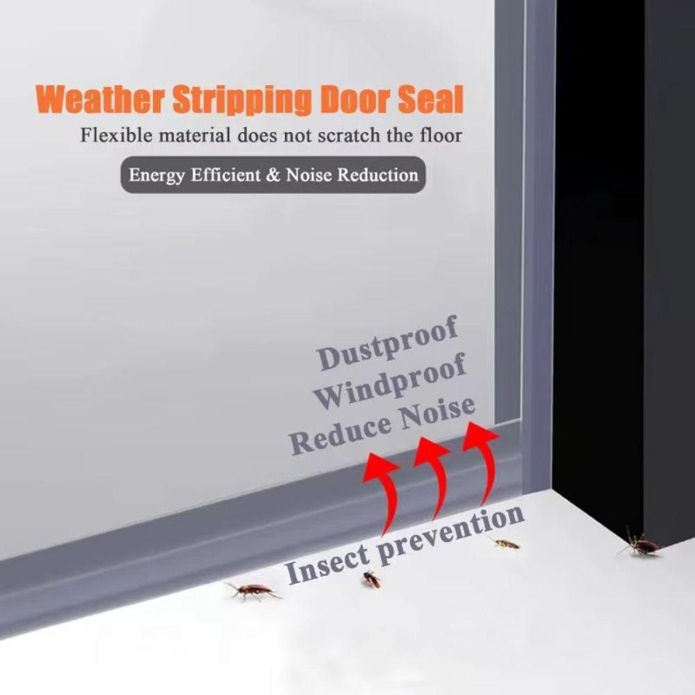Self Adhesive Door Bottom Seal Strip Winter-Proof Dust-Proof Windshield Sealing Tape Strong Adhesive Noise Stopper