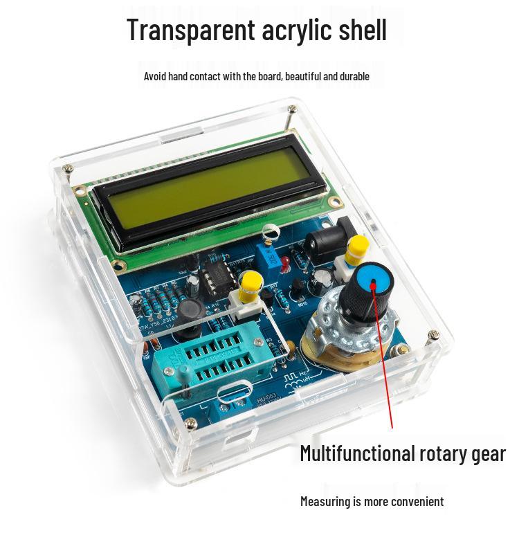 Capacitance & Inductance Meter Frequency Tester DIY Kit - 51 Single-Chip Circuit Board for Soldering Practice